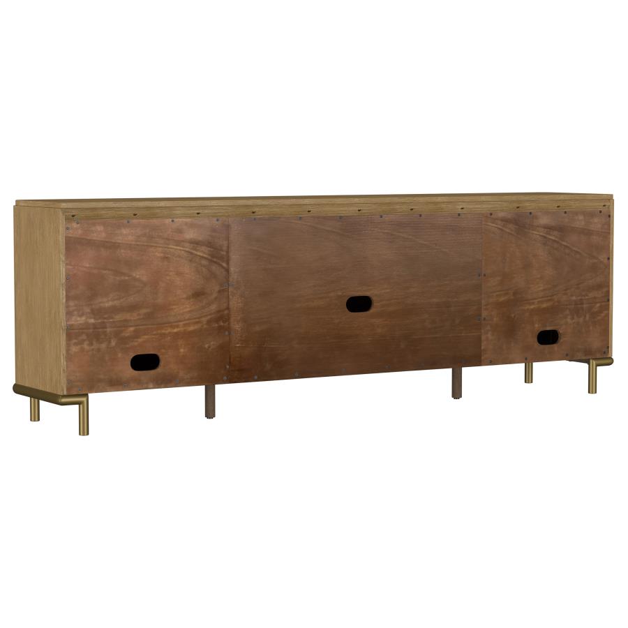 Arini Rattan Cane 2-door TV Stand Media Console Sand Wash-7
