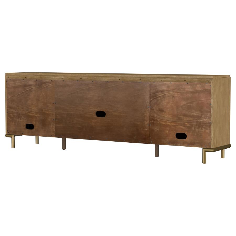 Arini Rattan Cane 2-door TV Stand Media Console Sand Wash-9
