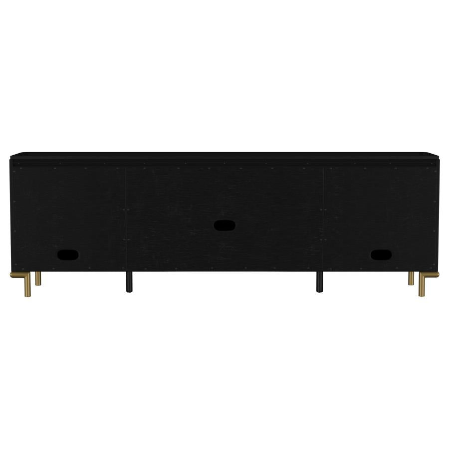 Arini Rattan Cane 2-door TV Stand Media Console Black-zoom-8