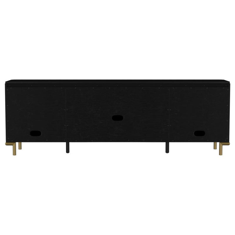 Arini Rattan Cane 2-door TV Stand Media Console Black-zoom-