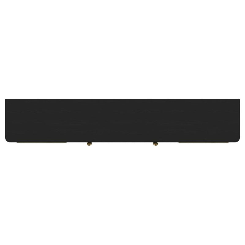 Arini Rattan Cane 2-door TV Stand Media Console Black-zoom-