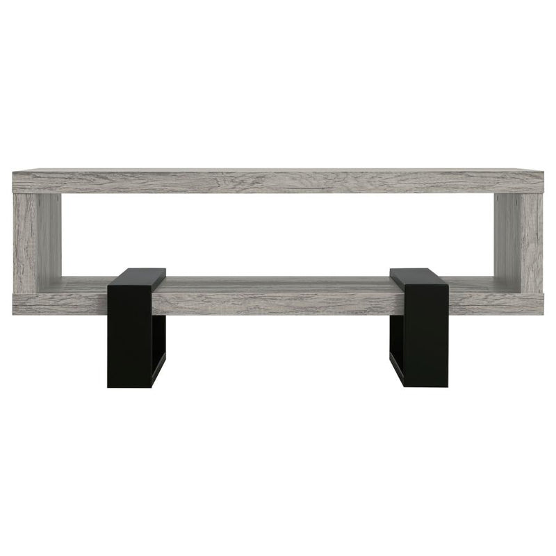 Dinard Engineered Wood Cocktail Coffee Table Grey Driftwood-zoom-