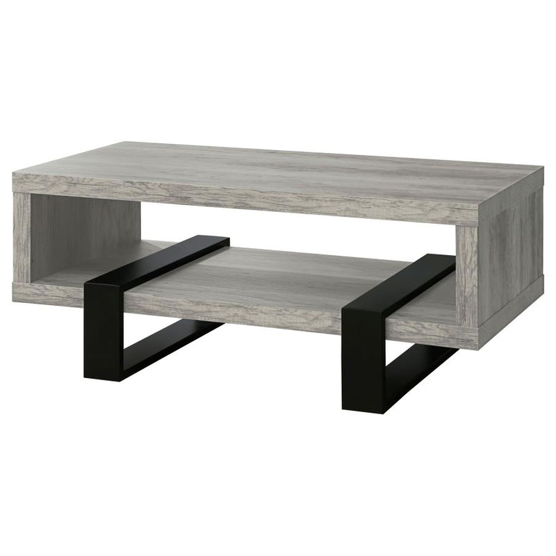 Dinard Engineered Wood Cocktail Coffee Table Grey Driftwood-zoom-