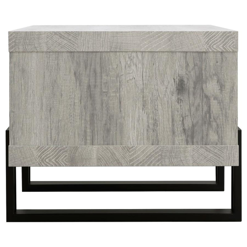 Dinard Engineered Wood Cocktail Coffee Table Grey Driftwood-zoom-