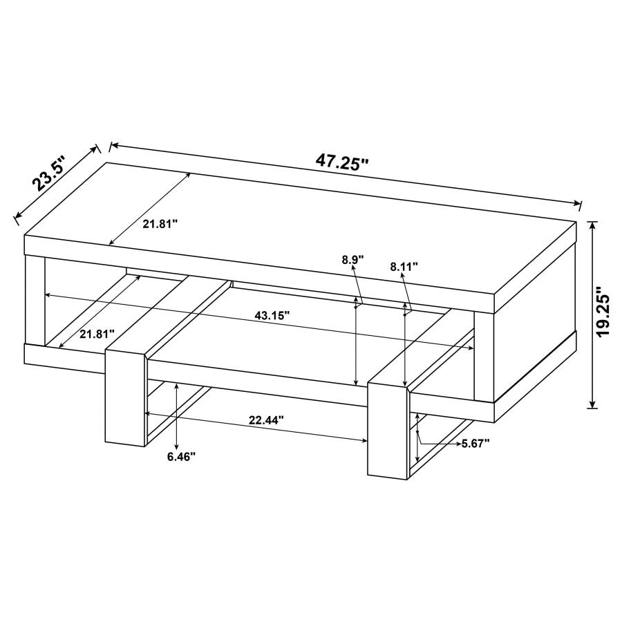 Dinard Engineered Wood Cocktail Coffee Table Grey Driftwood-zoom-7