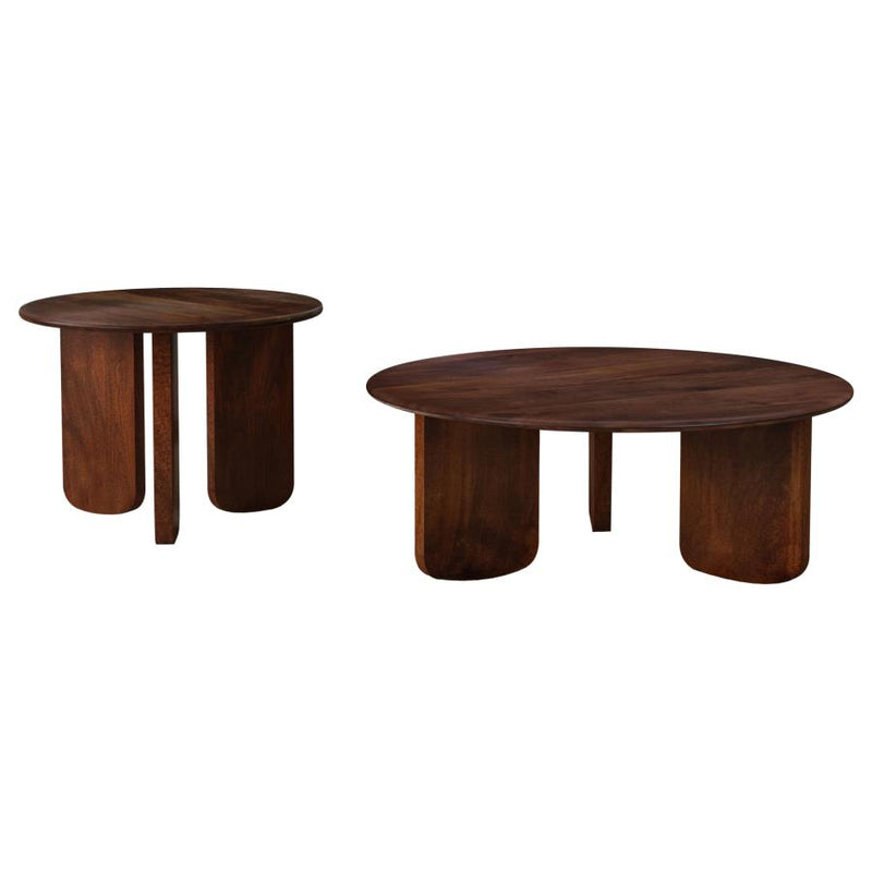 Dale 2-piece Solid Wood Coffee and End Table Set Brown-zoom-