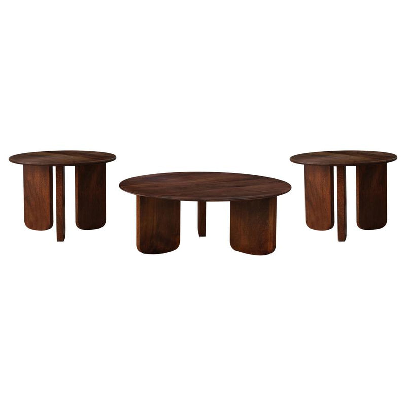 Dale 3-piece Solid Wood Coffee and End Table Set Brown-zoom-