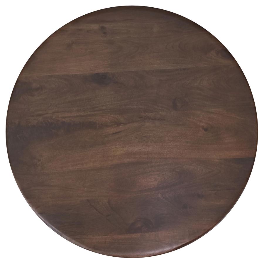 Dale Round Solid Mango Wood Coffee Table Brown-4