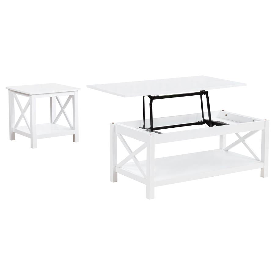 Skyview 2-piece Rectangular Lift Top Coffee Table Set White-zoom-4