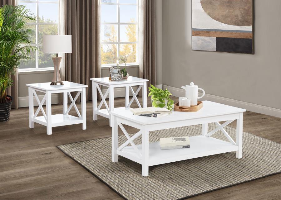 Skyview 3-piece Rectangular Lift Top Coffee Table Set White-zoom-1
