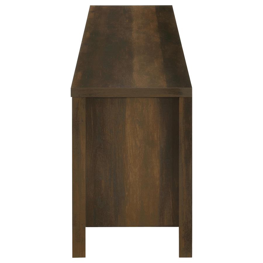 Carey 79-inch TV Stand Fireplace Media Console Dark Pine-6