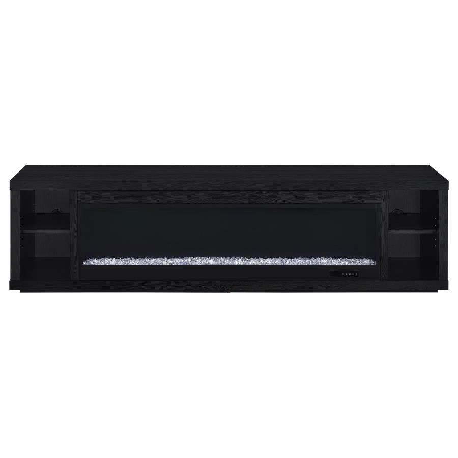 Deiter 79-inch TV Stand Fireplace Media Console Black-3
