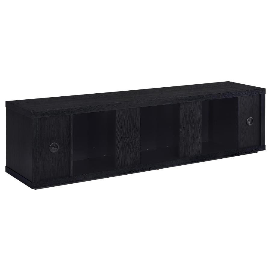 Deiter 79-inch TV Stand Fireplace Media Console Black-6
