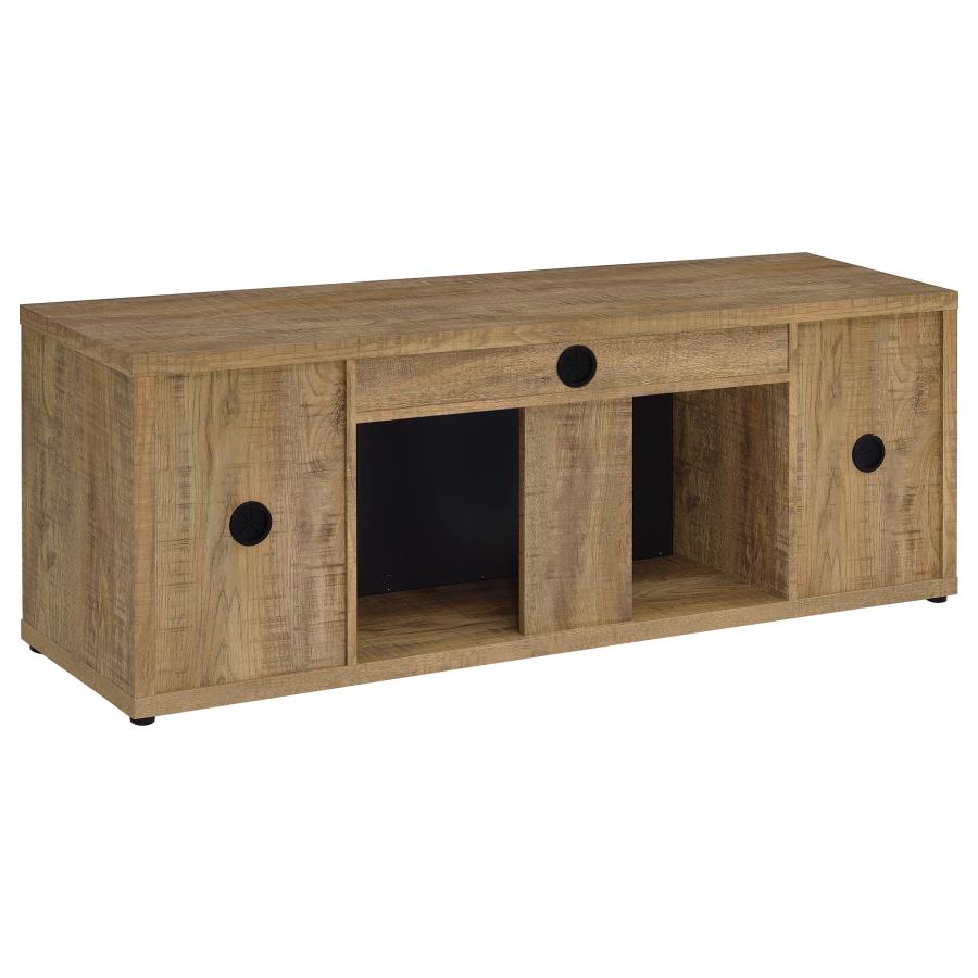 Fuller 60-inch 2-door TV Stand Fireplace Media Console Mango-7