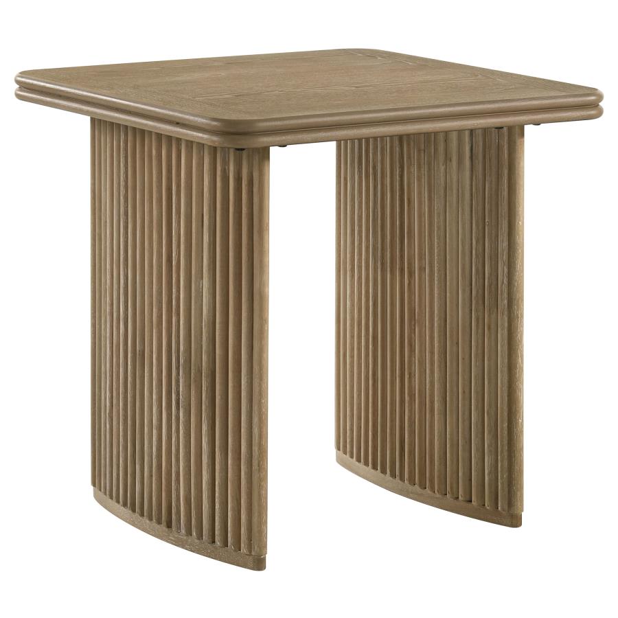 Adina Square Wood Side End Table Distressed Light Brown-zoom-1