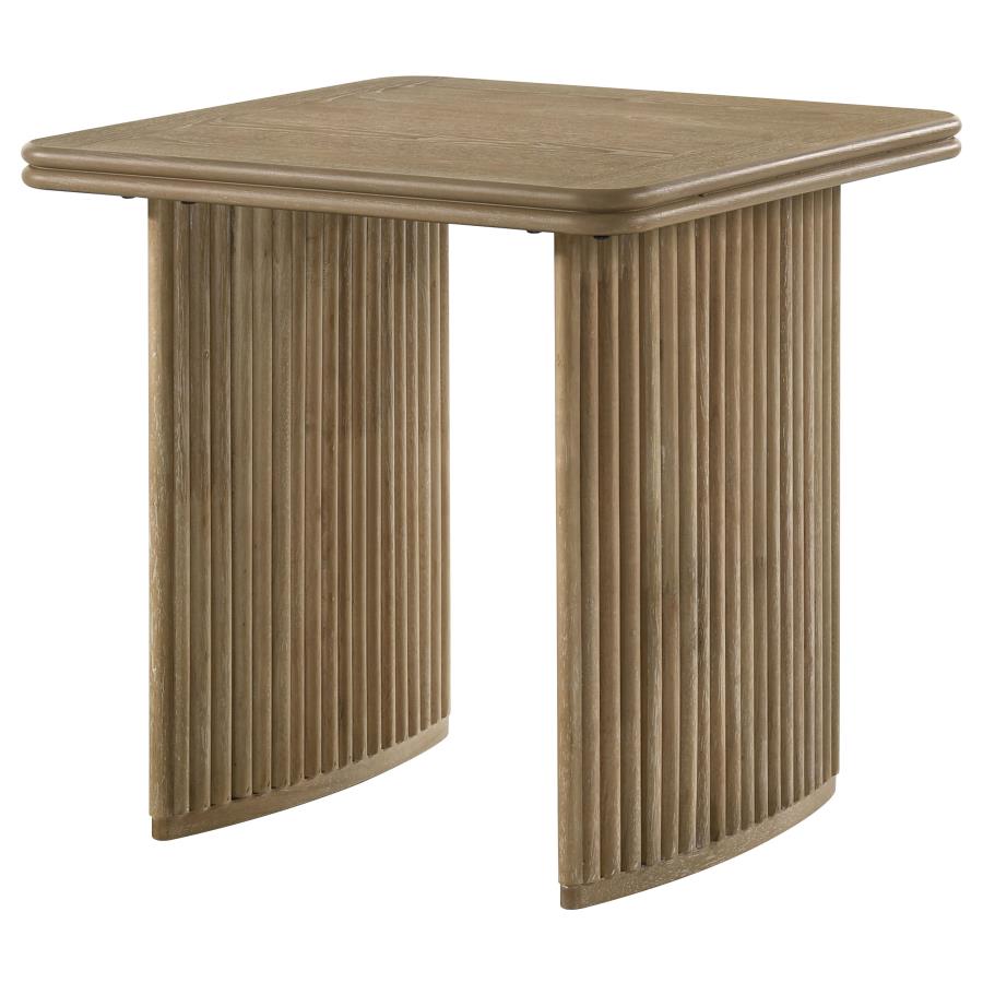 Adina Square Wood Side End Table Distressed Light Brown-zoom-4