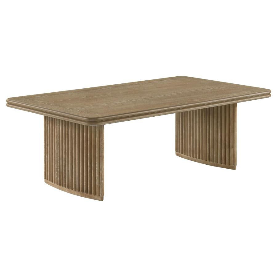 Adina 3-piece Wood Coffee Table Set Distressed Light Brown-zoom-7