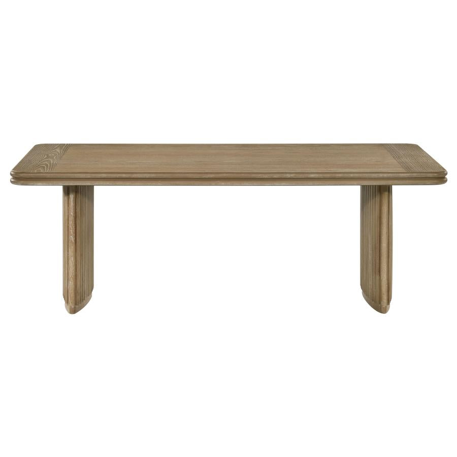Adina Rectangular Wood Coffee Table Distressed Light Brown-zoom-3