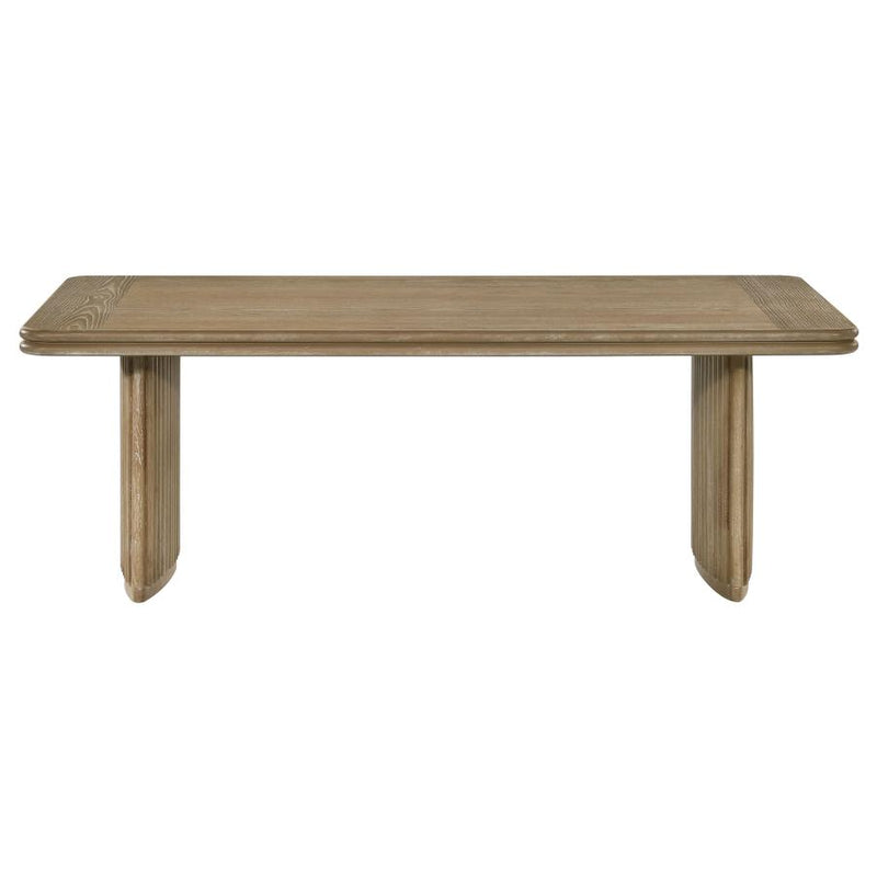 Adina Rectangular Wood Coffee Table Distressed Light Brown-zoom-