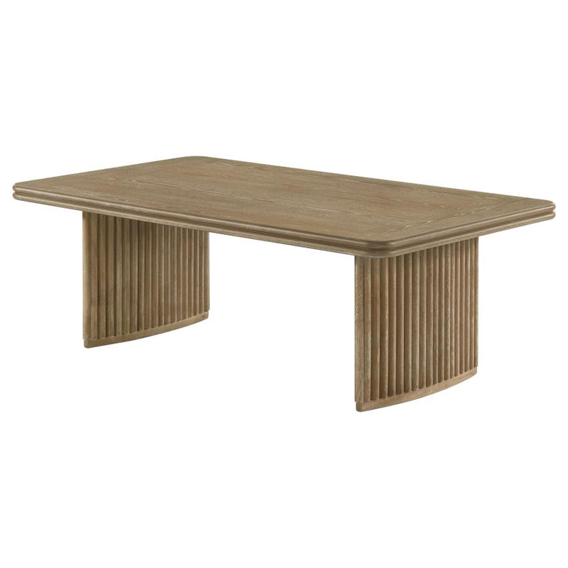 Adina Rectangular Wood Coffee Table Distressed Light Brown-zoom-