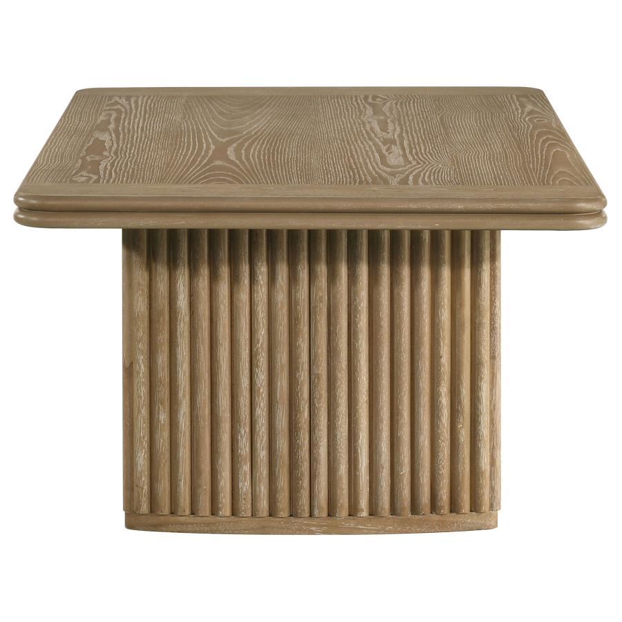 Adina Rectangular Wood Coffee Table Distressed Light Brown-5