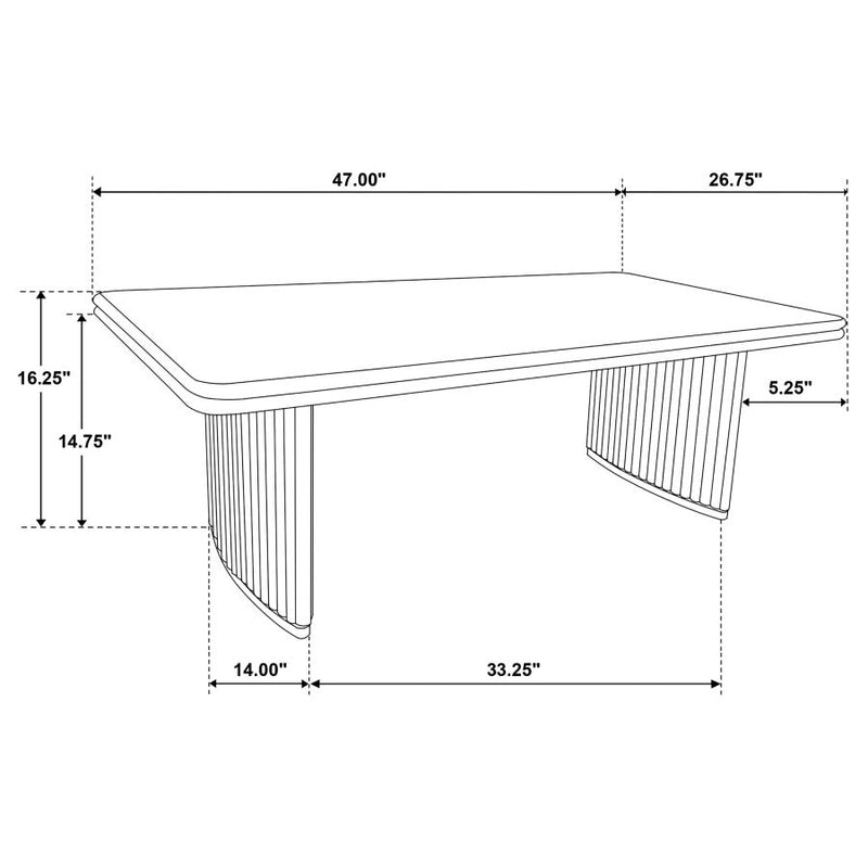 Adina Rectangular Wood Coffee Table Distressed Light Brown-zoom-