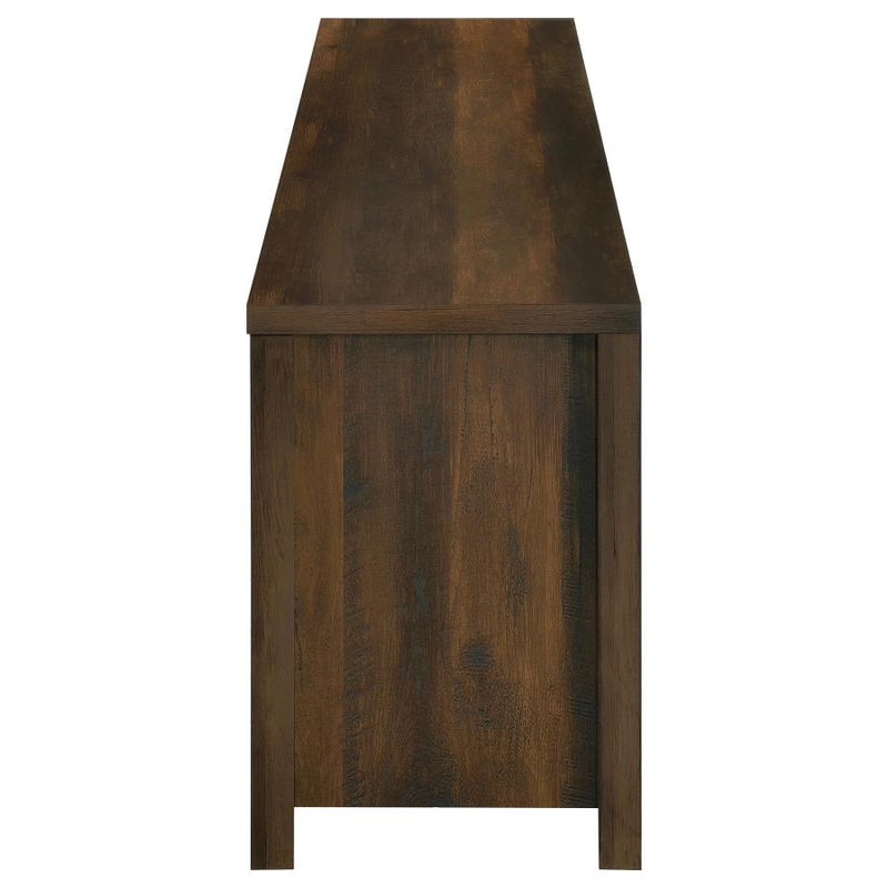 Enfield 71-inch TV Stand Fireplace Media Console Dark Pine-zoom-