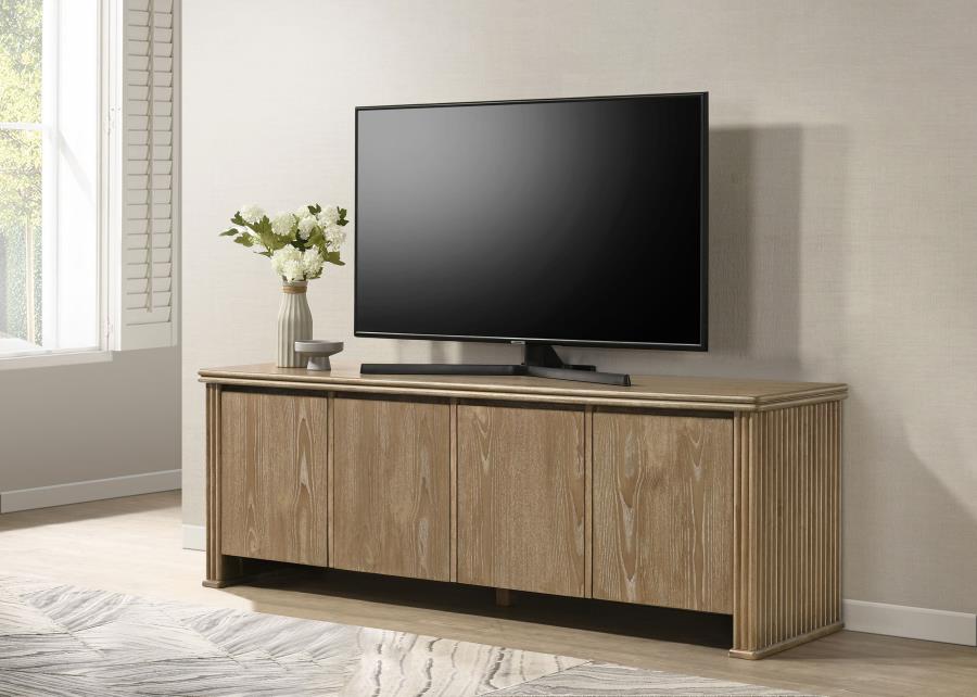 Adina 70-inch TV Stand Media Console Distressed Light Brown-2