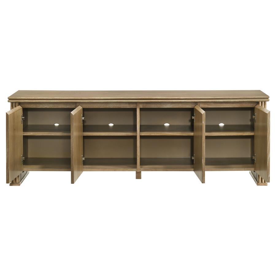Adina 70-inch TV Stand Media Console Distressed Light Brown-4