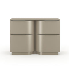 Caracole Oblique Nightstand – front view – Lusso Furniture Miami