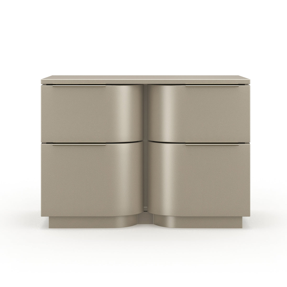 Caracole Oblique Nightstand – front view – Lusso Furniture Miami