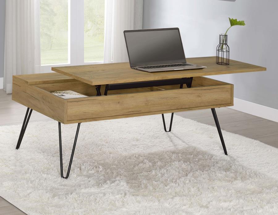 Fanning Engineered Wood Lift Top Coffee Table Golden Oak-2