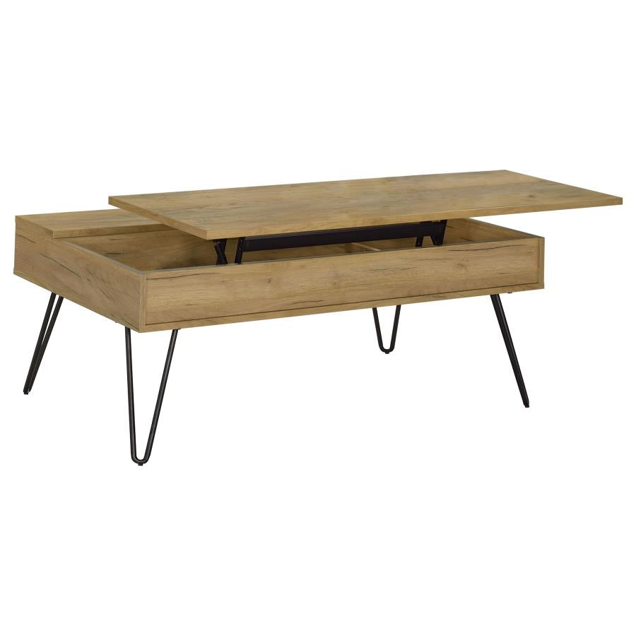 Fanning Engineered Wood Lift Top Coffee Table Golden Oak-zoom-1