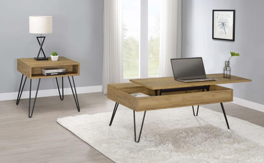 Fanning Engineered Wood Lift Top Coffee Table Golden Oak-zoom-5