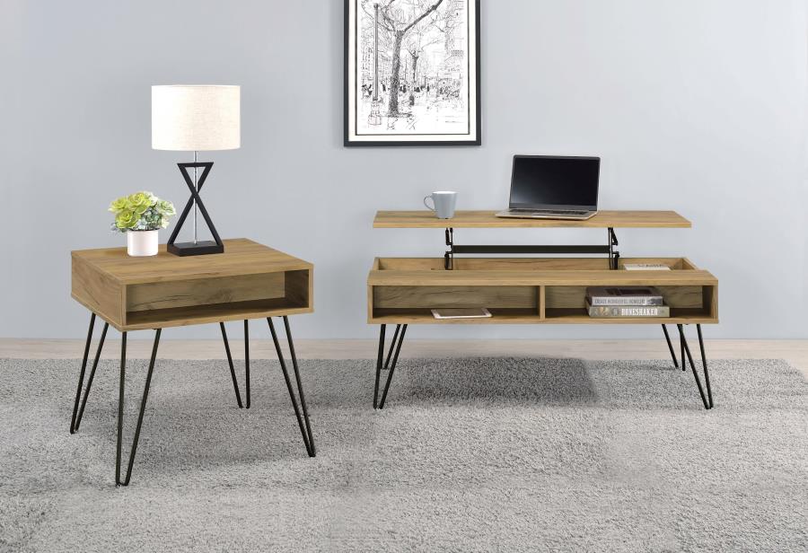 Fanning Engineered Wood Lift Top Coffee Table Golden Oak-zoom-6