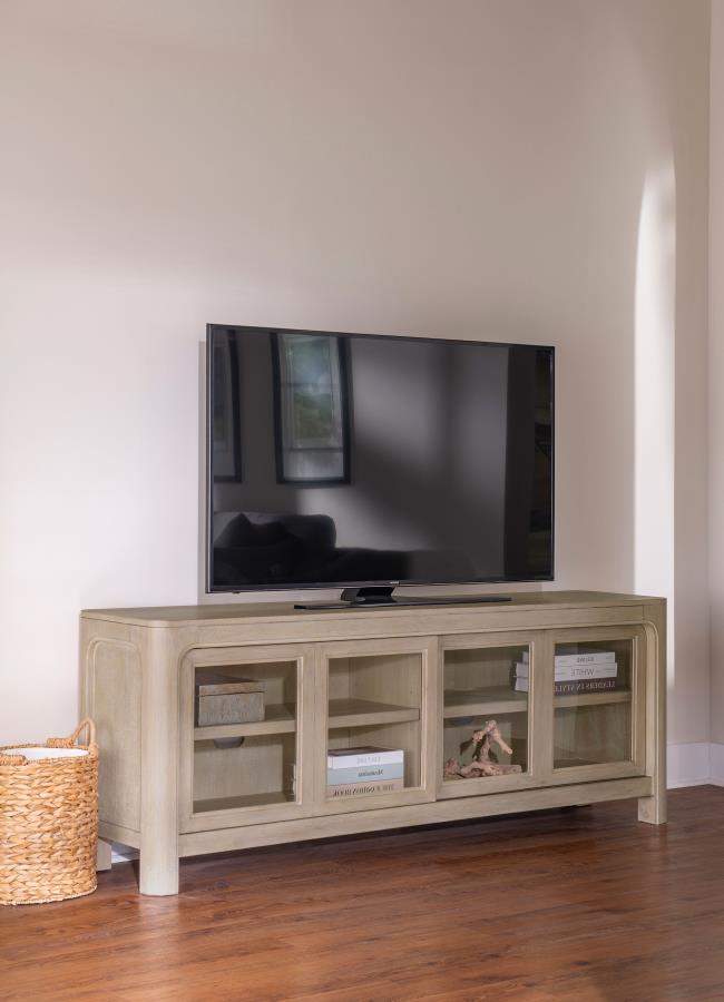 Solano 71-inch 2-door TV Stand Media Console Weathered Mango-zoom-