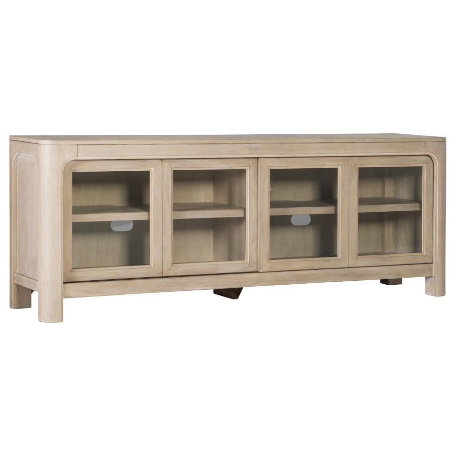 Solano 71-inch 2-door TV Stand Media Console Weathered Mango-1