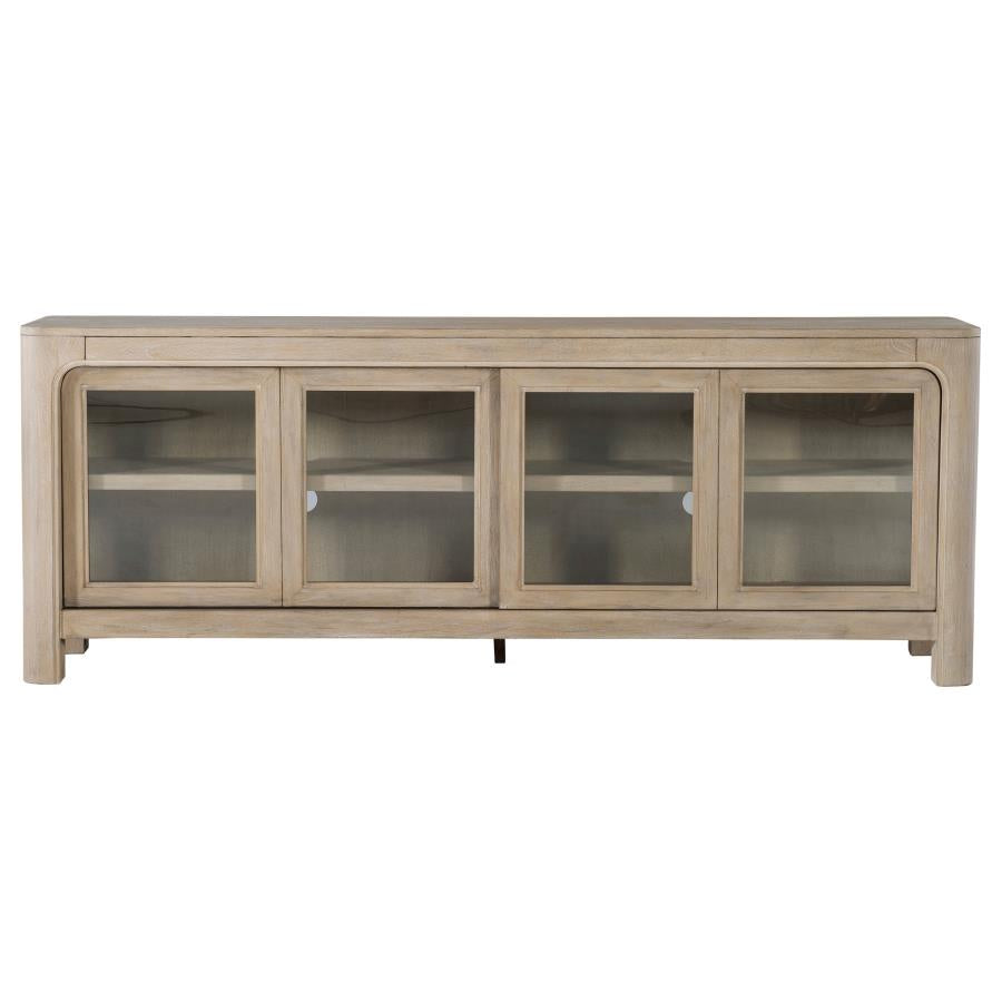 Solano 71-inch 2-door TV Stand Media Console Weathered Mango-5