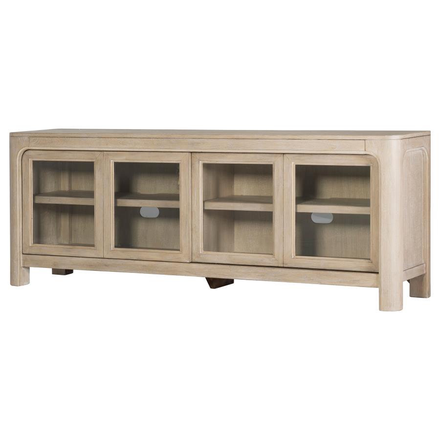 Solano 71-inch 2-door TV Stand Media Console Weathered Mango-6