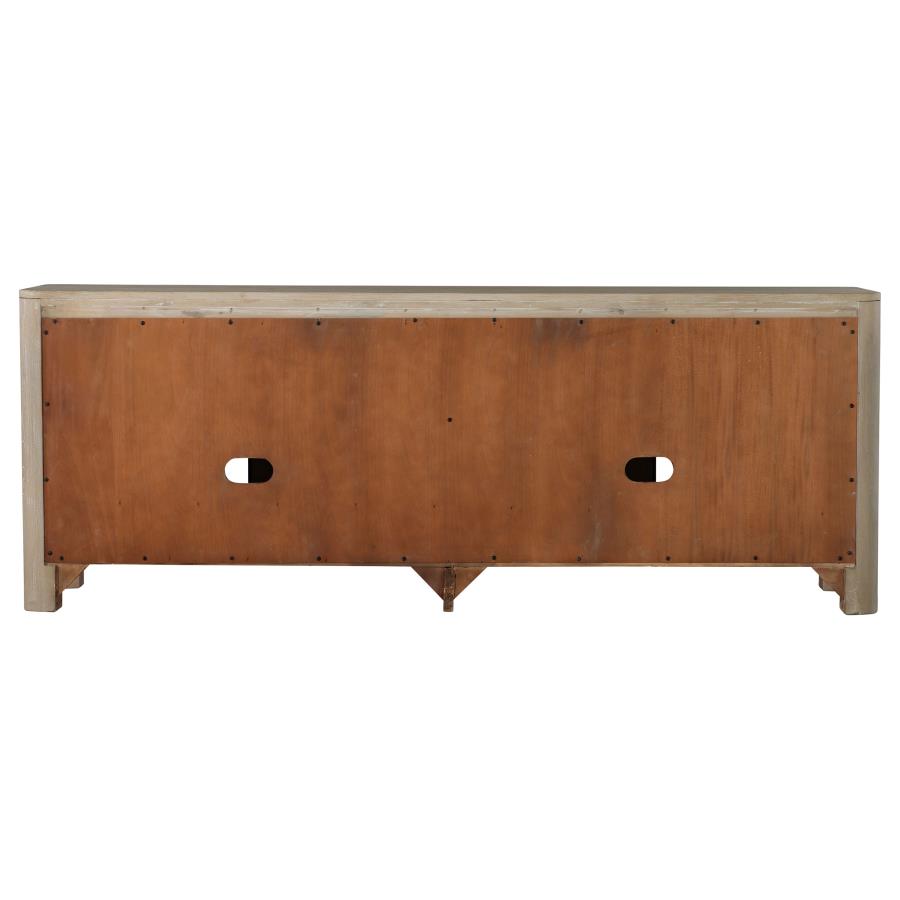 Solano 71-inch 2-door TV Stand Media Console Weathered Mango-zoom-9