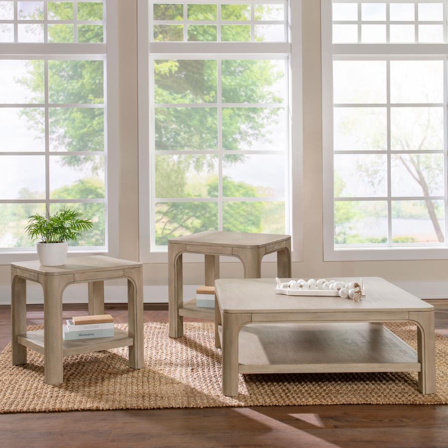 Solano 3-piece Square Coffee Table Set Weathered Mango-1