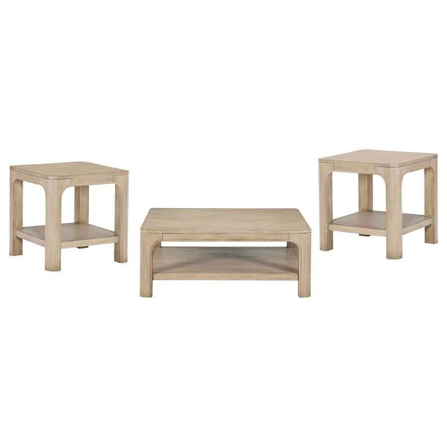 Solano 3-piece Square Coffee Table Set Weathered Mango-2