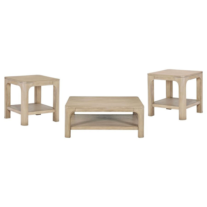 Solano 3-piece Square Coffee Table Set Weathered Mango-zoom-