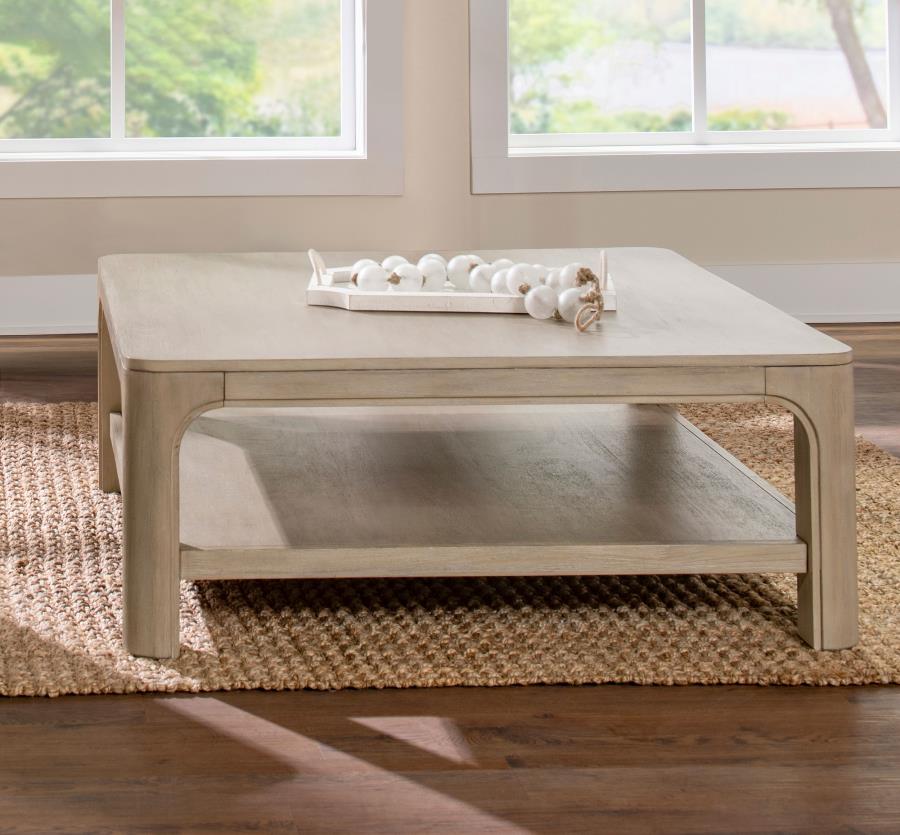 Solano Square Wood Cocktail Coffee Table Weathered Mango-zoom-2