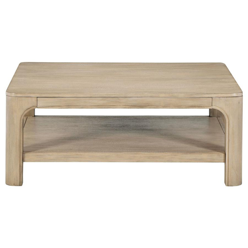 Solano Square Wood Cocktail Coffee Table Weathered Mango-zoom-