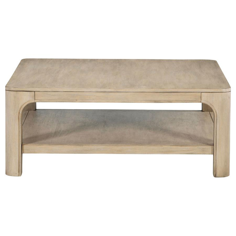 Solano Square Wood Cocktail Coffee Table Weathered Mango-zoom-