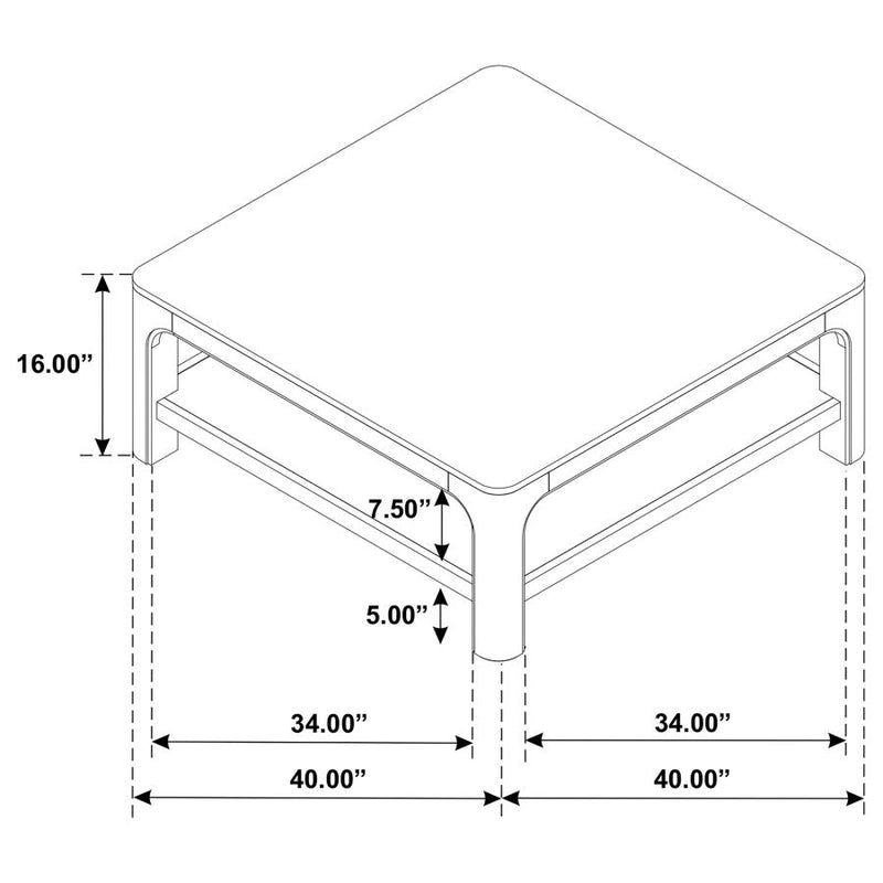 Solano Square Wood Cocktail Coffee Table Weathered Mango-zoom-