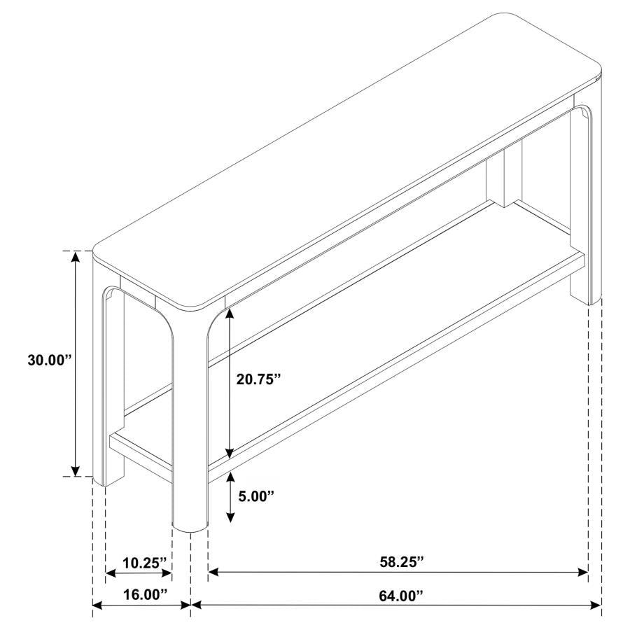 Solano 64-inch Entryway Console Sofa Table Weathered Mango-8