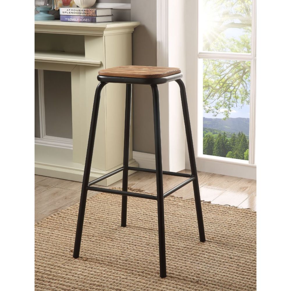 ACME Scarus Bar Stool Set of 2 – front view – Lusso Furniture Miami