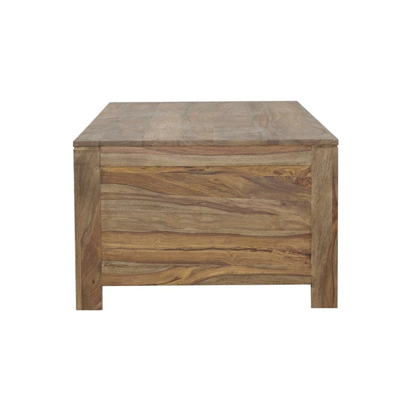 Esther 6-drawer Solid Wood Coffee Table Natural Sheesham-zoom-